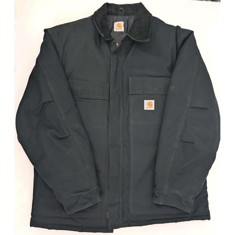 Carhartt C003 Insulated Coat Quilt Lined Duck Canvas Mens Size 2XL Artic Black